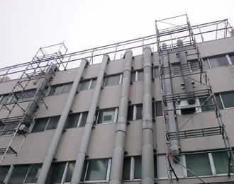 建物外部ダクト立ち上げ 建物外部ダクト立ち上げ